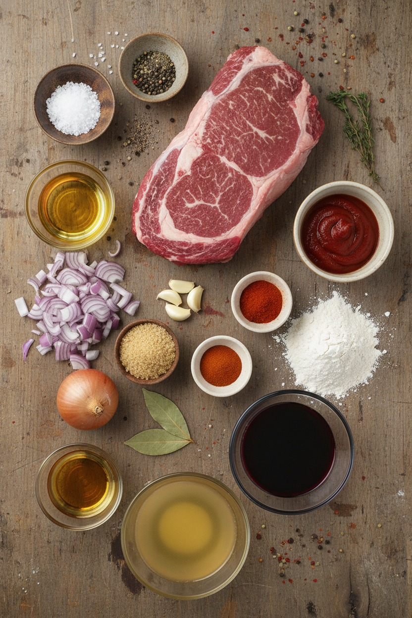 Tender Braised Beef with Onions