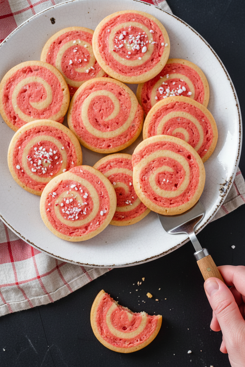 Twisted Peppermint Pinwheel Cookies