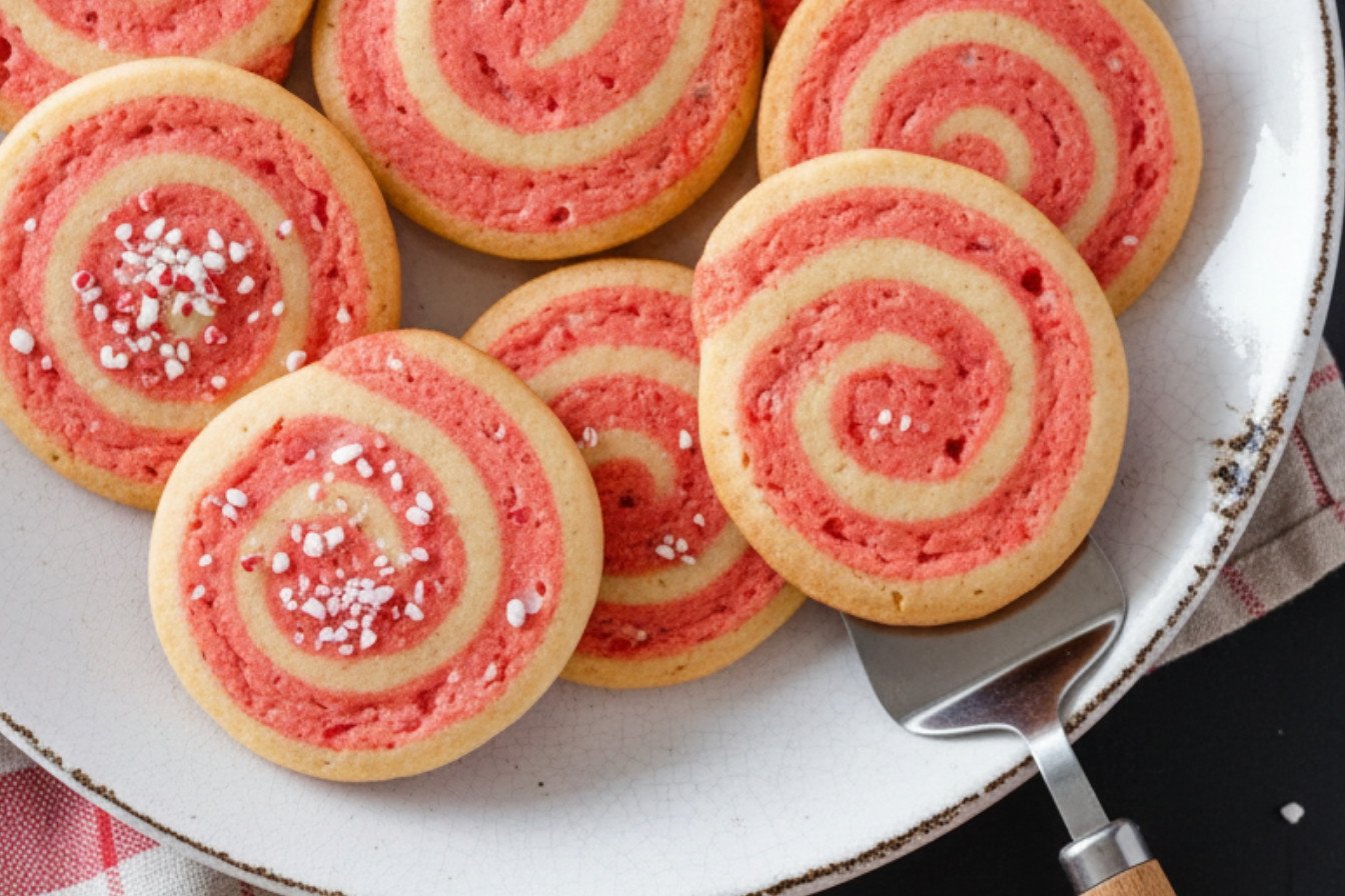 Twisted Peppermint Pinwheel Cookies