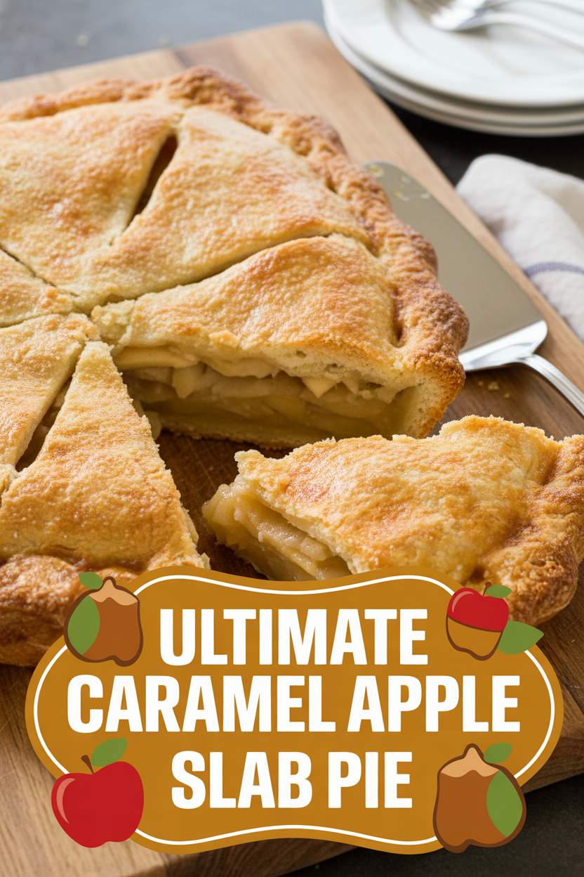 Ultimate Caramel Apple Slab Pie