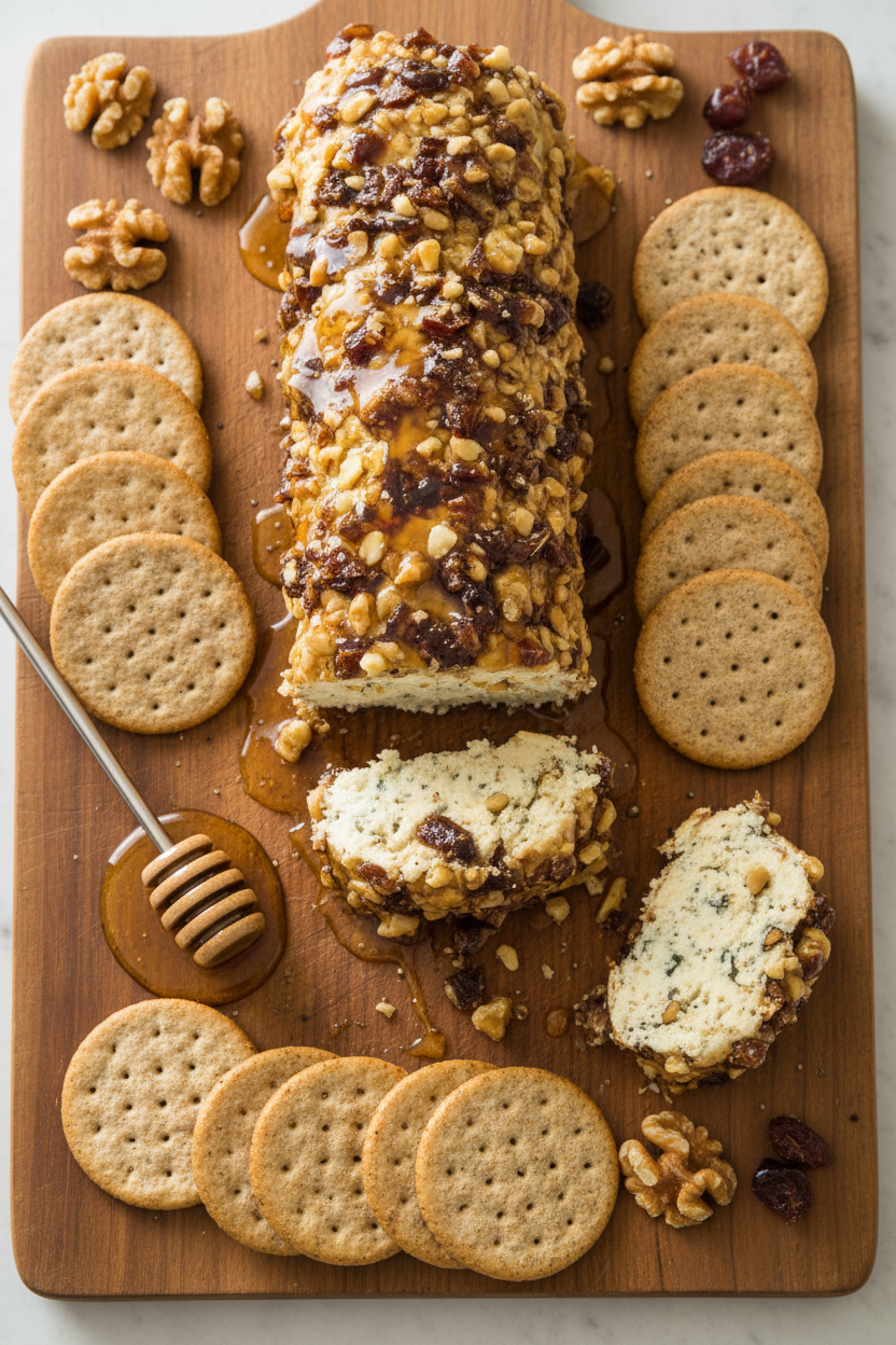 Walnut and Honey Blue Cheese Log