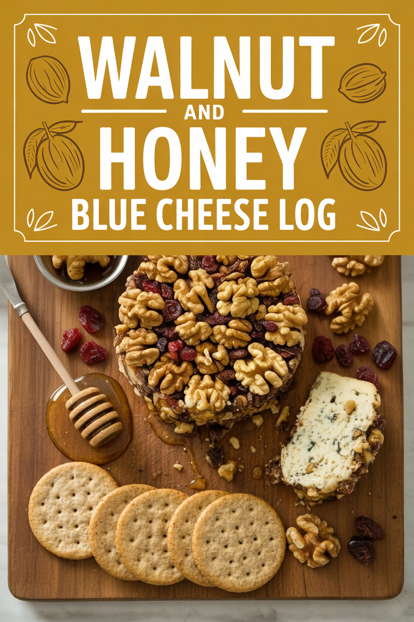 Walnut and Honey Blue Cheese Log