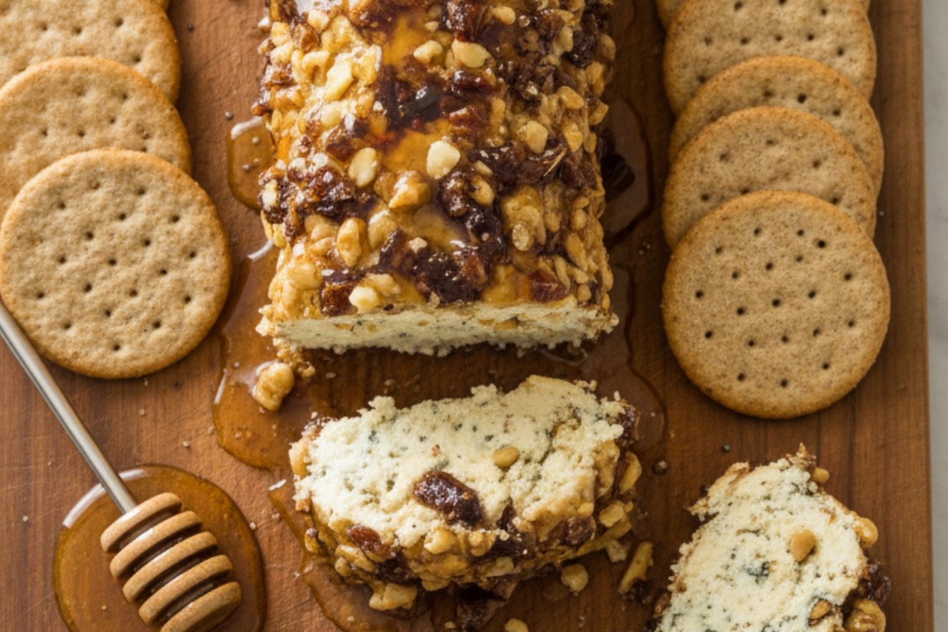 Walnut and Honey Blue Cheese Log