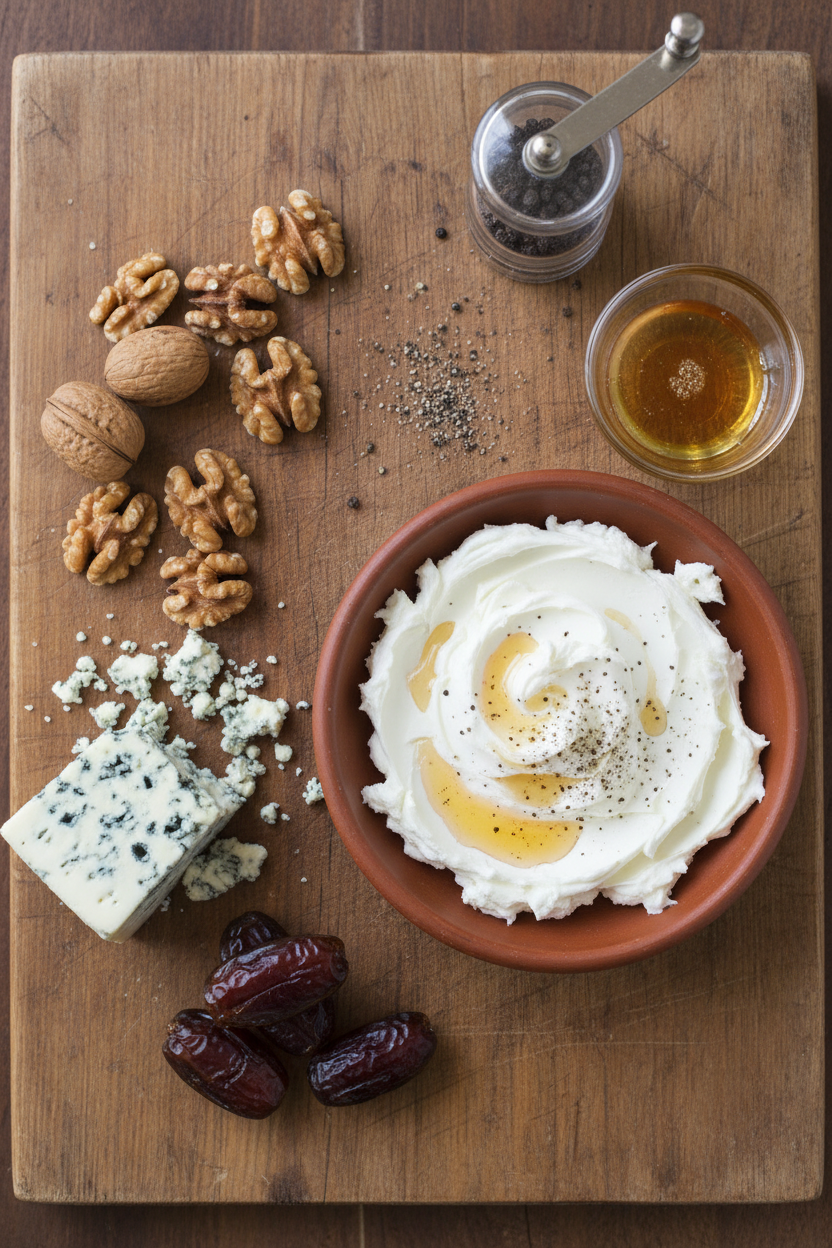 Walnut and Honey Blue Cheese Log